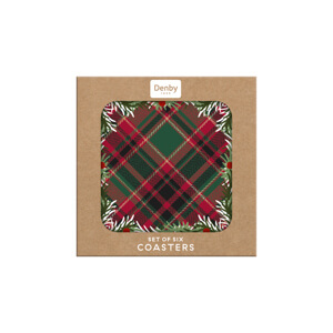 Denby Noel Tartan Set of 6 Coasters